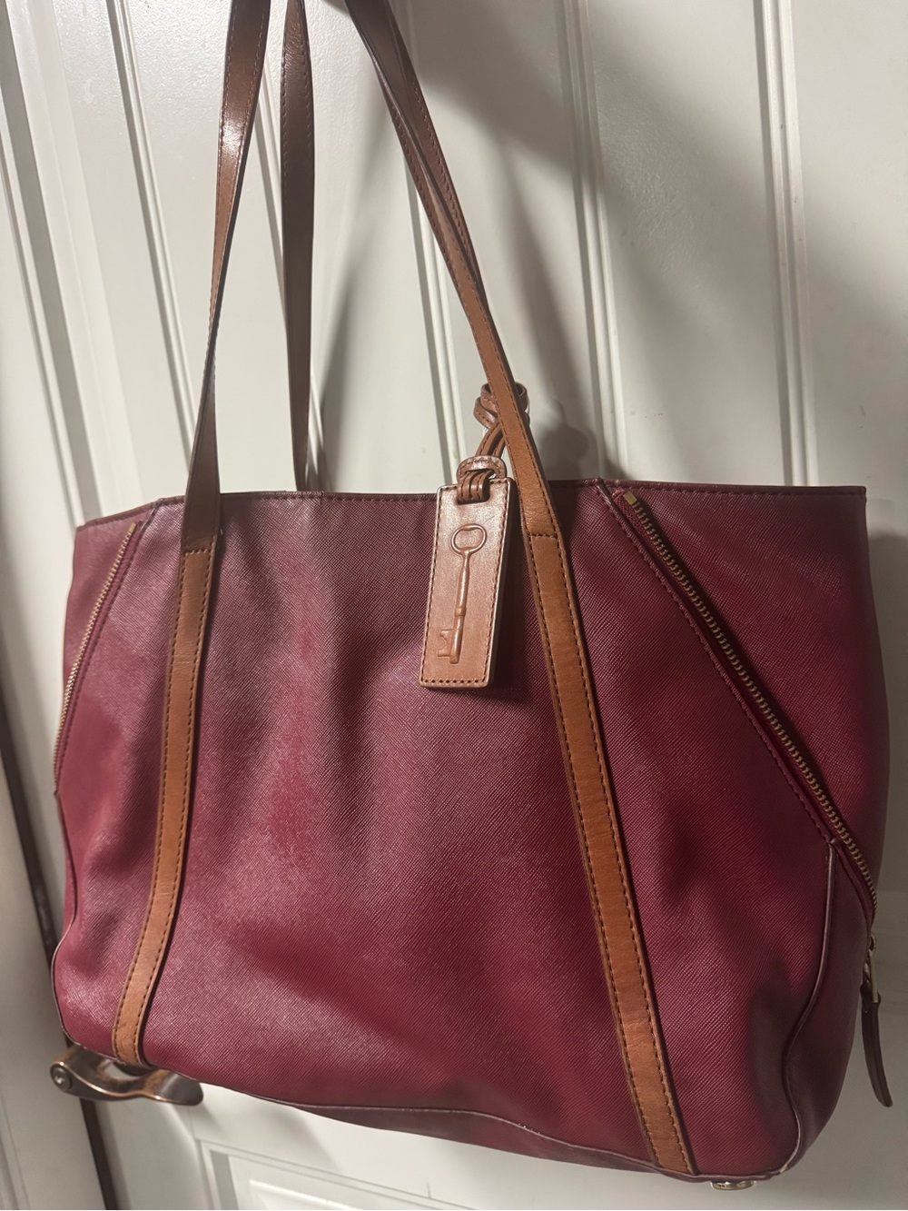 Women's FOSSIL Tote Bag with Tan Accent